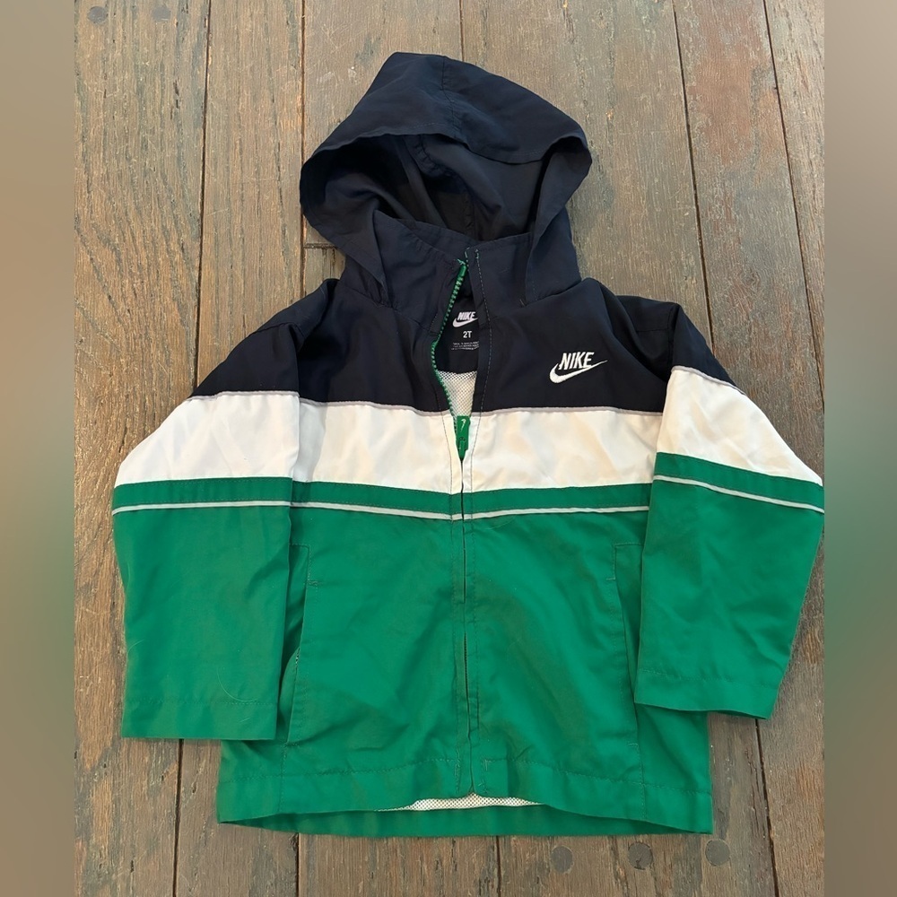Nike Windbreaker Jacket Size 2T Green